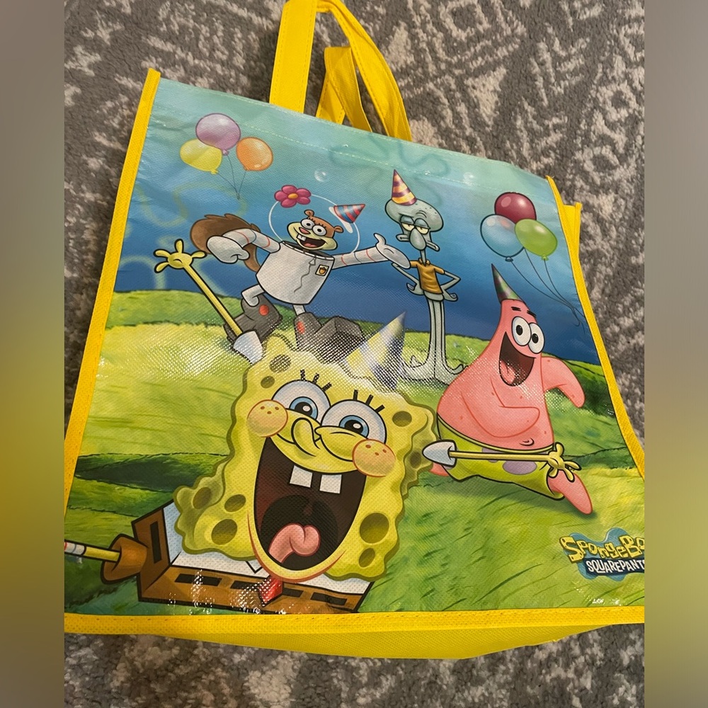 NWT Small Spongebob SquarePants Birthday Tote Bag